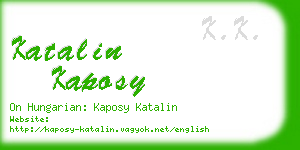 katalin kaposy business card